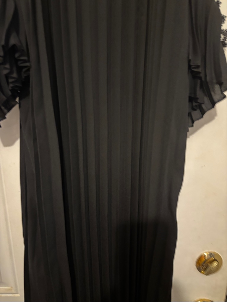 Black One-Shoulder Lace-Trim Midi Dress - P2p16, Length 50 — image 4 of 8